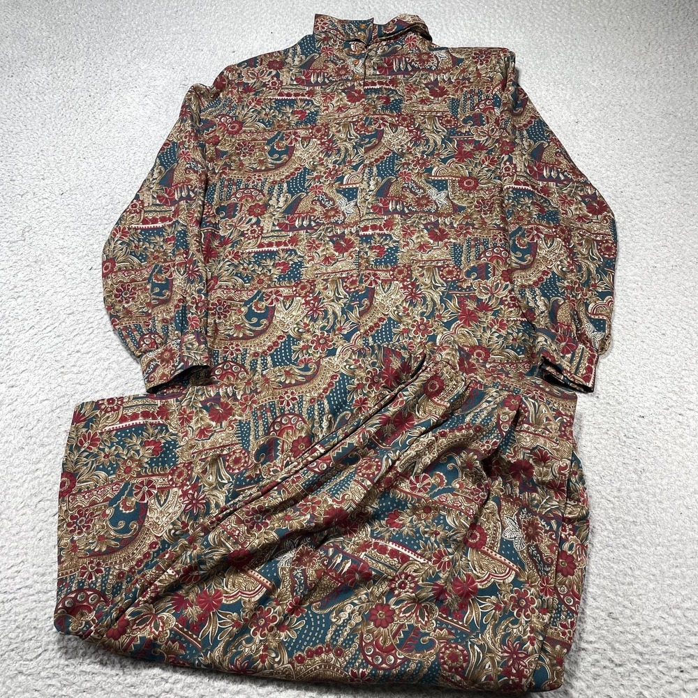 Vintage‎ Pendleton Blouse Skirt Set Womens 10/14 Multicolor Floral USA Paisley